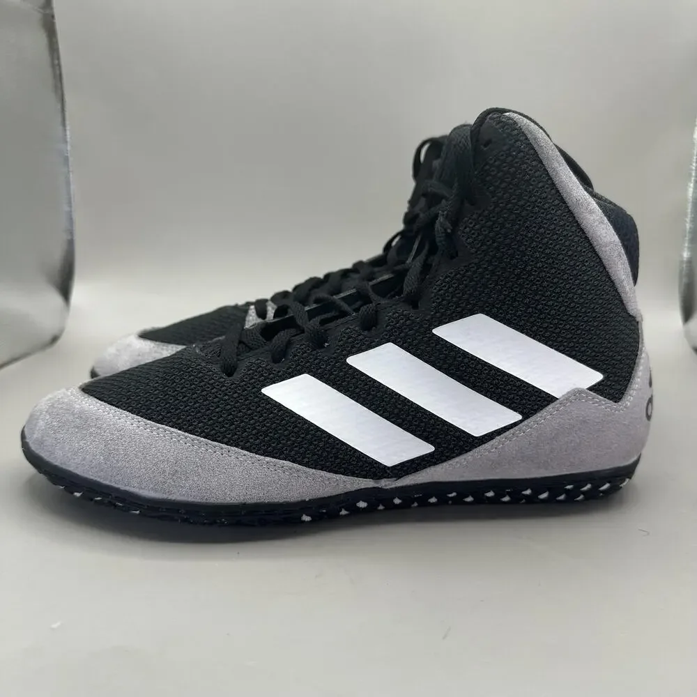 Adidas Mat Wizard 5 Wrestling Shoes Mens Size 7.5 Black Gray Sneakers FZ5381